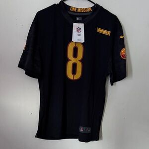 Nike  On field Youth  Black and Gold Commanders Jersey